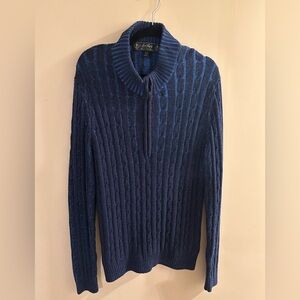Jack Murphy Men's XL Irresistible Irish Clothing Blue Cable Knit Cotton Sweater